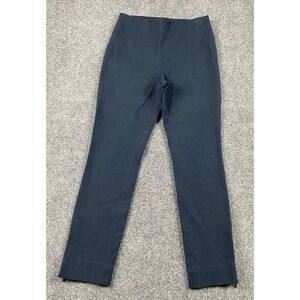 Cos Womens Cropped Dress Pants Size 6 Side Zip Ankle Blue Career Office Cotton